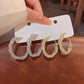 Twisted Shining Hoop Earrings