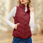 🩷 Hot Sale 49% OFF🩷Women Sleeveless Zip Up Stand Collar Quilted Vest with Pocket