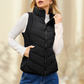 🩷 Hot Sale 49% OFF🩷Women Sleeveless Zip Up Stand Collar Quilted Vest with Pocket