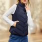 🩷 Hot Sale 49% OFF🩷Women Sleeveless Zip Up Stand Collar Quilted Vest with Pocket