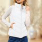 🩷 Hot Sale 49% OFF🩷Women Sleeveless Zip Up Stand Collar Quilted Vest with Pocket