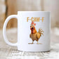 🐓🐦‍⬛🍵F-Caw-F Funny Chicken Mug🎁