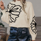 🔥Limited-time offer: 50% off☀️Women’s Floral Mock Neck Long Sleeve Sweater