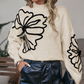 🔥Limited-time offer: 50% off☀️Women’s Floral Mock Neck Long Sleeve Sweater