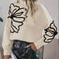🔥Limited-time offer: 50% off☀️Women’s Floral Mock Neck Long Sleeve Sweater