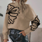 🔥Limited-time offer: 50% off☀️Women’s Floral Mock Neck Long Sleeve Sweater