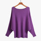 🔥Women's Boat Neck Dolman Sleeve Ribbed Knitted Sweaters🎁