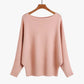 🔥Women's Boat Neck Dolman Sleeve Ribbed Knitted Sweaters🎁