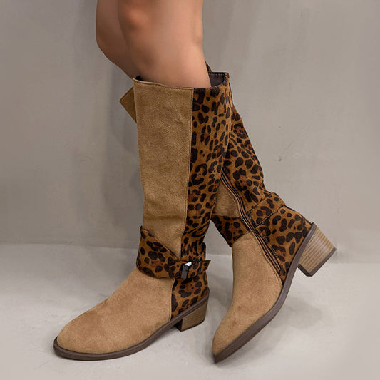 🎅 HOLIDAY HAUL SALE 👢🐆Women's Leopard Print Riding Boots🎁 – Comfort, Style & Confidence in Every Step!