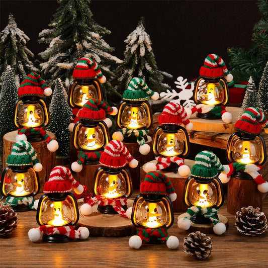 🔥 50% OFF🔥 Buy 1 Get 1 Free ⛄Christmas Decoration Mini Snowman Lantern with Hats and Scarves💝