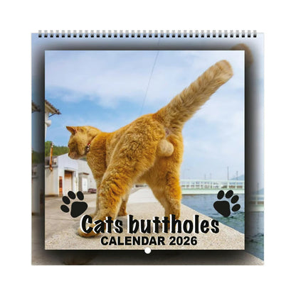 🔥Hot Sale 50% OFF⏳🐱🗓️2026 Funny Cat Wall Calendar🎁