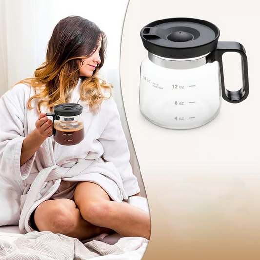 🎅 HOLIDAY HAUL SALE☕Glass Pot Style Coffee Mug with Lid🎁