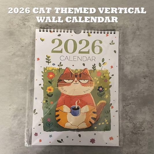 🗓️🐱2026 Cat-Themed Vertical Wall Calendar🎁