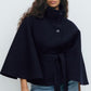 ❄️🧥Women's Stand Collar Cape-Style Coat with Belt🎁