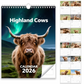 🐂🗓️2026 Decorative Highland Cattle Wall Calendar🎁
