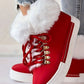 🎅 HOLIDAY HAUL SALE👢Women's Faux Fur Lined High-Top Winter Sneakers🎁