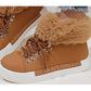 🎅 HOLIDAY HAUL SALE👢Women's Faux Fur Lined High-Top Winter Sneakers🎁