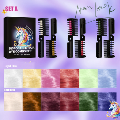 💥🎨 2026 New Arrivals 60% OFF💈✨6-Pack Disposable Hair Dye Combs Set-Precision Application & Easy Cleanup✅🔝