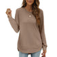 🎅 HOLIDAY HAUL SALE💃Women’s Solid High Low Hem Long-Sleeve Tops🎁