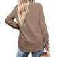 🎅 HOLIDAY HAUL SALE💃Women’s Solid High Low Hem Long-Sleeve Tops🎁