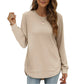 🎅 HOLIDAY HAUL SALE💃Women’s Solid High Low Hem Long-Sleeve Tops🎁