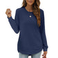 🎅 HOLIDAY HAUL SALE💃Women’s Solid High Low Hem Long-Sleeve Tops🎁