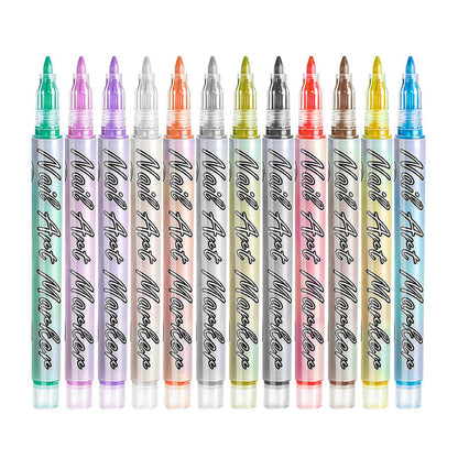 🎨 50% OFF NOW! 💅 12-Color Acrylic Nail Art Pens – Vibrant Pigments, Fine Tips & Easy DIY Designs ✨🖌️