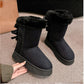 🎅 HOLIDAY HAUL SALE🎀👢Women's Platform Snow Boots with Bow Detail🎁
