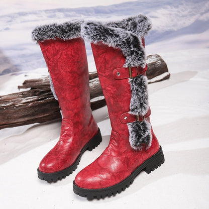 🎉HOLIDAY HAUL SALE👢Women's Faux Fur Trim Winter Snow Boots🎁