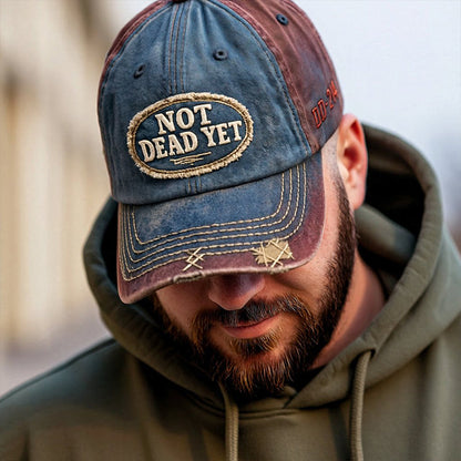 🎉NEW YEAR SALE 50% OFF🧢NOT DEAD YET Vintage Washed Baseball Cap🎁