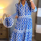 🌸Spring Sale 60% OFF💐Women’s Geometric Print V-Neck Maxi Dress
