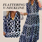 🌸Spring Sale 60% OFF💐Women’s Geometric Print V-Neck Maxi Dress