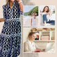 🌸Spring Sale 60% OFF💐Women’s Geometric Print V-Neck Maxi Dress