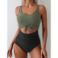🌸Spring Sale 60% OFF💃Women's Tummy Control Slimming Cutout Tie Knot One Piece Swimsuit👙