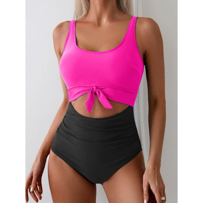 🌸Spring Sale 60% OFF💃Women's Tummy Control Slimming Cutout Tie Knot One Piece Swimsuit👙