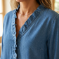 ⏳Time-Limited Special 60% Off⏰Women's Casual Ruffle V-Neck Shirt | Soft, Breathable & Flattering High-Low Hem ✨