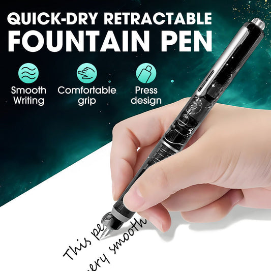 🔥 Hot Sale 50% OFF🔥🖋️✒️Quick-Dry Retractable Fountain Pen🎁