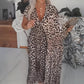 👗New Arrival 60% OFF!🥰🐆Women's V-Neck Leopard Print Dress🎁