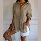 🌸Spring Sale 60% OFF⏰Classic Pleated Textured Single-Breasted Lapel Shirt for Women