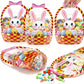 ✨🐰Easter Goodie Bags Plastic Candy Gift Bags with Handle Bunny Chick Pattern Transparent Treat Bags
