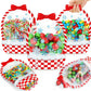 ✨🐰Easter Goodie Bags Plastic Candy Gift Bags with Handle Bunny Chick Pattern Transparent Treat Bags