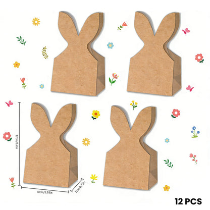 🔥Last Day Sale 50% OFF⏰🐰 Easter Bunny Paper Gift Bags with Ribbons 🎁