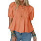🌸Spring Sale 60% OFF👕✨Women's Puff Sleeve Smocked Peplum Top – Romantic Fit, Flowy Tiered Hem & Chic White Style 👗