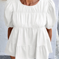🌸Spring Sale 60% OFF👕✨Women's Puff Sleeve Smocked Peplum Top – Romantic Fit, Flowy Tiered Hem & Chic White Style 👗