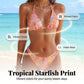 👙Starfish Print Ribbed Texture Bikini Set🏖️