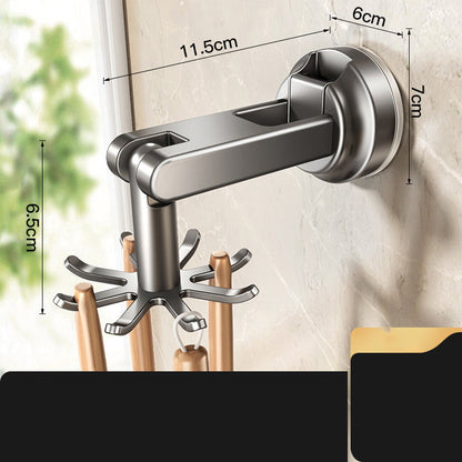 No-Punch Suction Cup Kitchen Utensil Rack