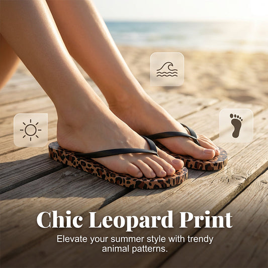 🔥Last Day Sale 60% OFF⏰🏖️🩴Women's Leopard Print Flip-Flops✨