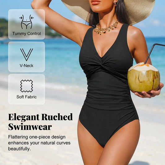 🔥LAST DAY SALE⚡50K+ SOLD!👙Women's Tummy Control One-Piece Swimsuit🏖️