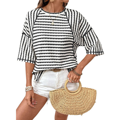 🌸Spring Sale 60% OFF👕Women's Striped Relaxed Fit T-Shirt✨