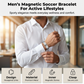 🔥 LIMITED TIME: 60% OFF! ⚽ Men's Magnetic Soccer Bracelet – Hexagonal Pattern, Stainless Steel & Energy Stones ✨